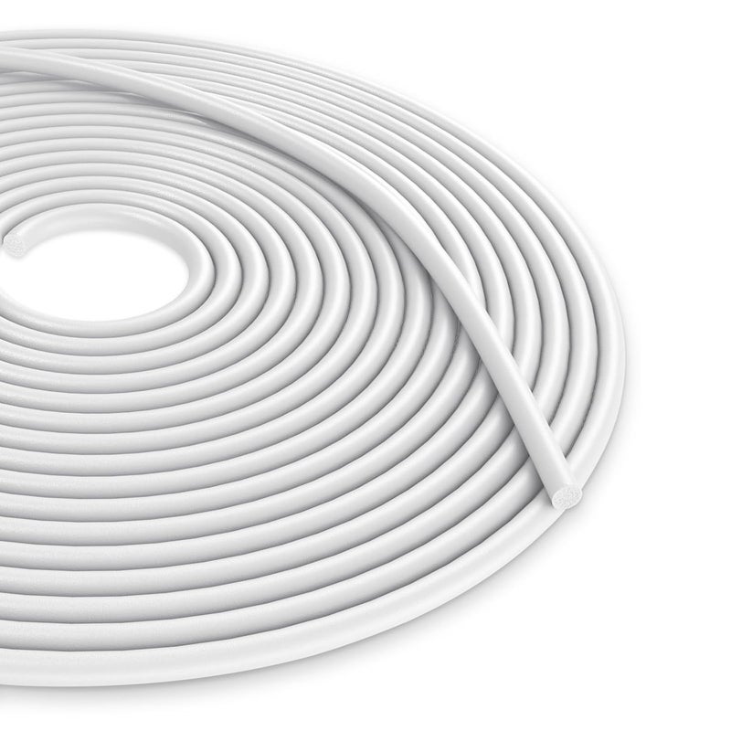 Taikula 25FT Backer Rod 1/4 Inch Diameter Rubber Caulk Concrete Expansion Joint Filler White Saver Weather Strip Seal for Gaps and Joints Concrete Filling (1/4 Inch x 25FT) - Image 1